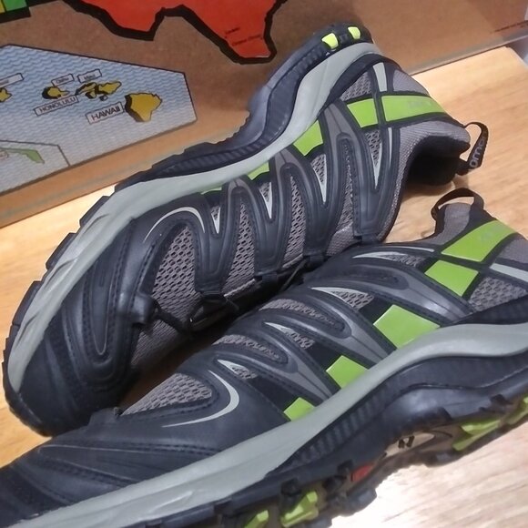 Salomon XA Pro 3D Mountain Trail Men\'s USA 12.5 Gray/Green/Black main image 9
